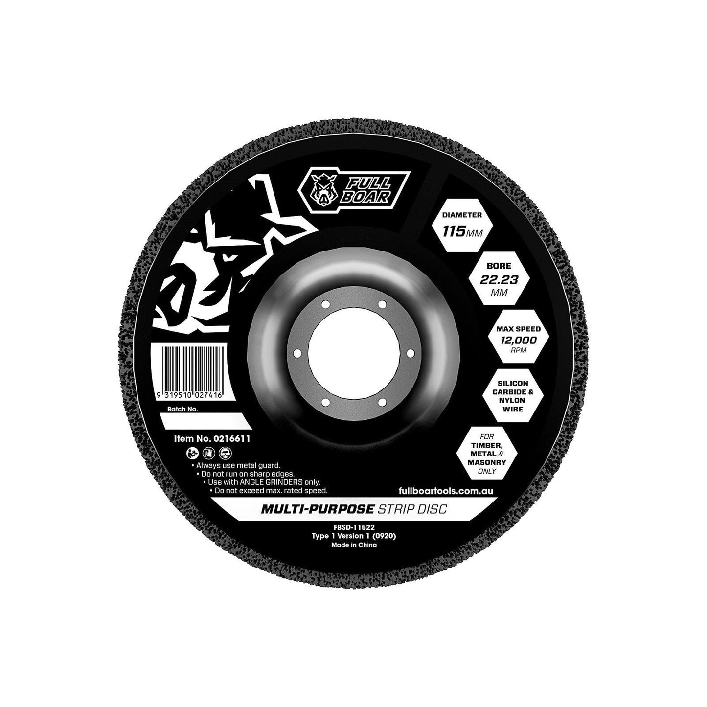 Full Boar Multi Purpose Strip Disc - 115mm