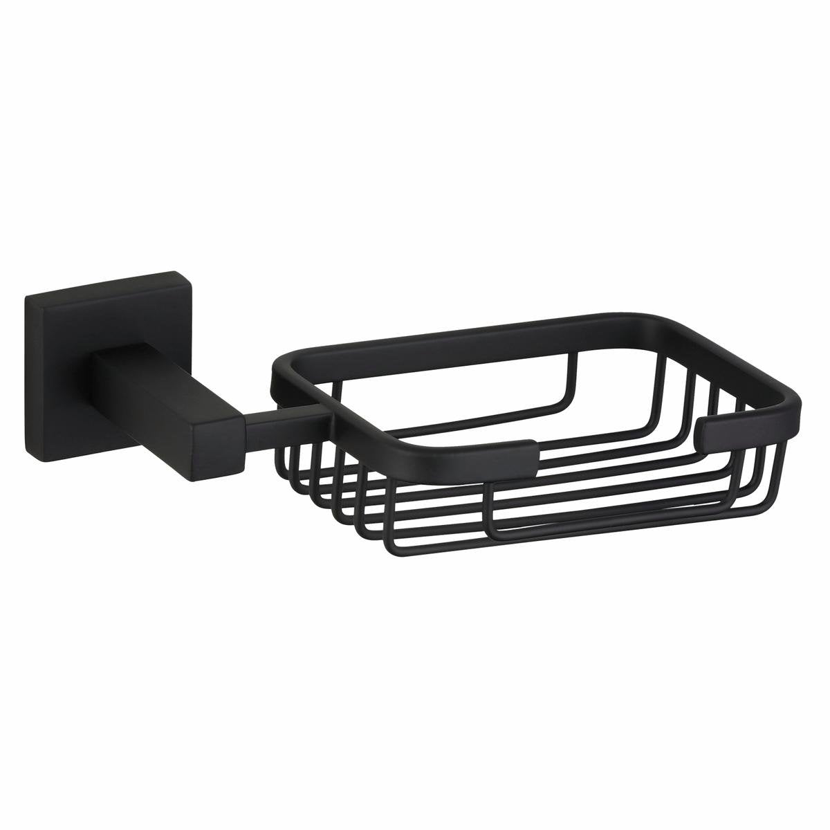 Mondella Matte Black Rococo Soap Basket - 185mm x 50mm x 110mm