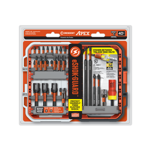 Crescent Apex eshok-Guard Impact Rated Fastening Set 40 Piece