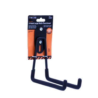 Storease Large Wall Storage System U Hook - 15kg - Black