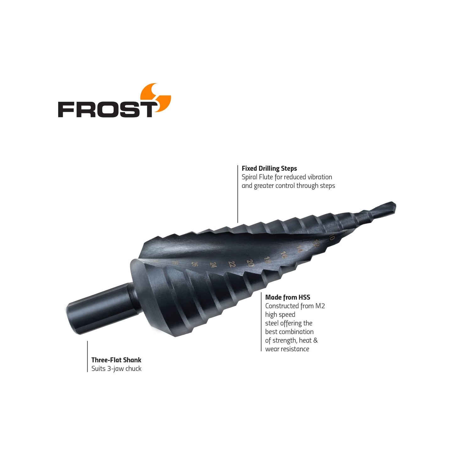 Frost HSS Step Drill - 12mm