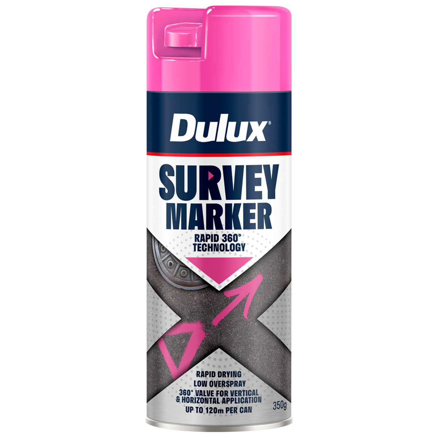 Dulux Survey Marker - 350g - Fluoro Pink