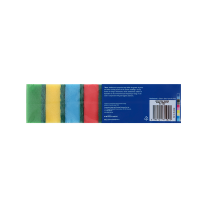 Oates Antibacterial Rainbow Sponge Scourers - 8 Pack
