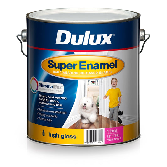 Dulux Extra Bright High Gloss Enamel Paint - 4L