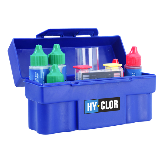 Hy Clor Pool Test Kit - 4 in 1 - Compact - Tests Free Chlorine & pH