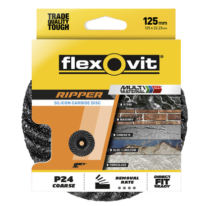 Flexovit Stripping Ripper Grinding Disc 100x16mm - Black - 1 Pack