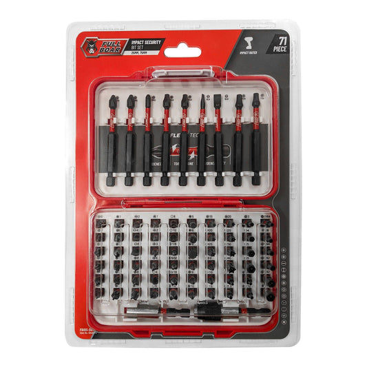 Full Boar Impact Security Torsion Bit Set 71 Piece