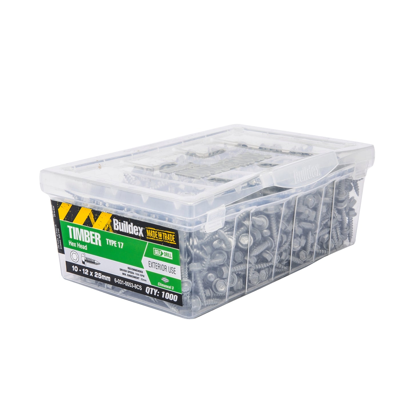 Buildex Timber Screws - 12mm x 25mm - 1000 Pack