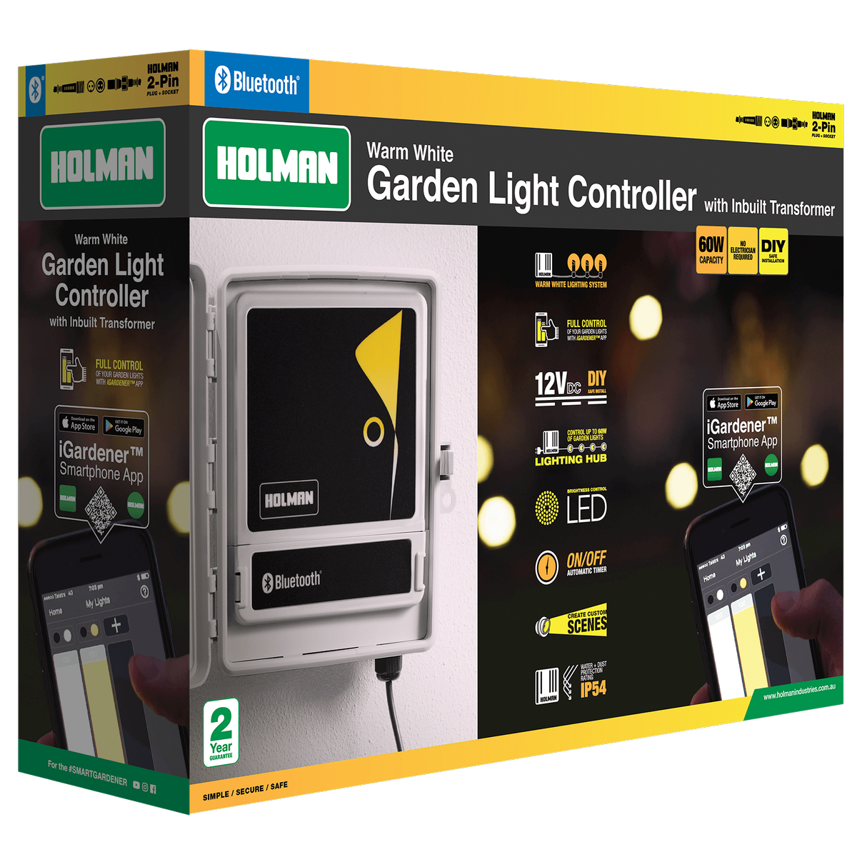 Holman Bluetooth Garden Light Controller - 60W - Durable - Easy Install