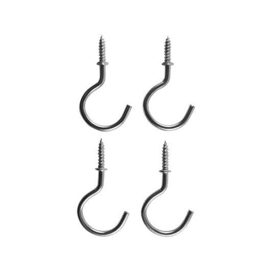 Everhang Zinc Plated Cup Hook 22mm Steel 4 Pack Easy Install