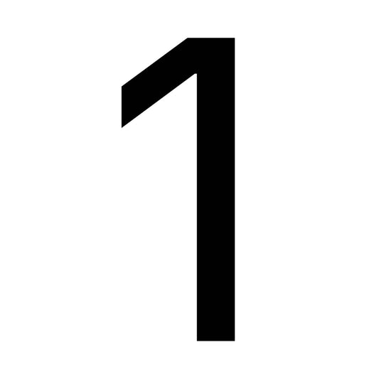Numero Black Vinyl Transfer 1 - 24 x 63mm