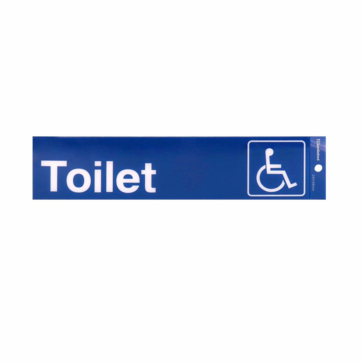 Sandleford Toilet Disabled Self Adhesive Sign - 245 x 58mm