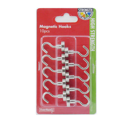 Everhang Silver Magnetic Hook - 35mm - 10 Pack