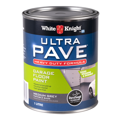 White Knight Ultra Pave Garage Floor Paint - 1L - Medium Grey