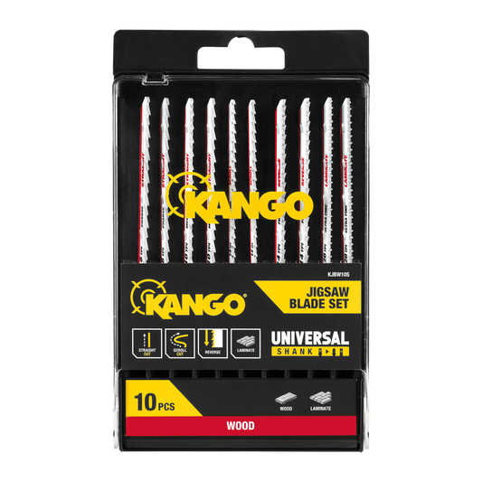 Kango Wood Jigsaw Blade Set Universal Shank 10 Piece