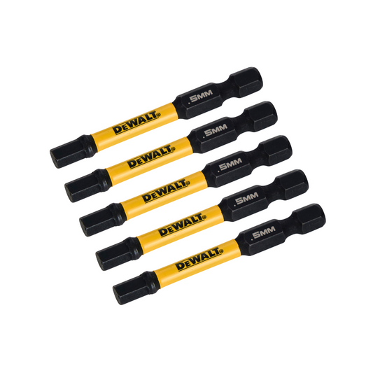 Dewalt Flextorq Hex Driver Bits 57mm 5 Pack