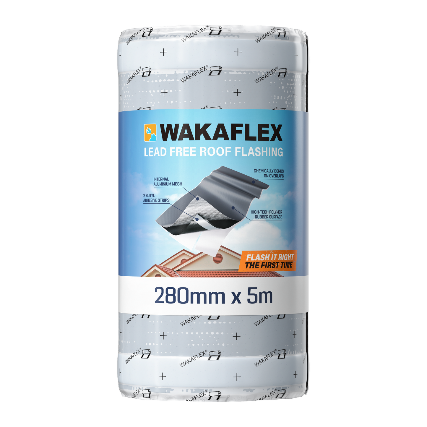 Wakaflex Lead Free Flashing - 280mm x 5m - Lead Grey