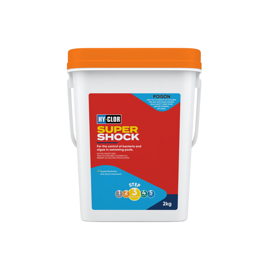 Hy Clor Super Shock Granular Chlorine - 2kg - Calcium Hypochlorite - Algae Control