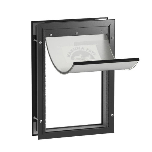 Hakuna Pets Pet Door - 280mm x 405mm - Aluminium - Lockable Slide