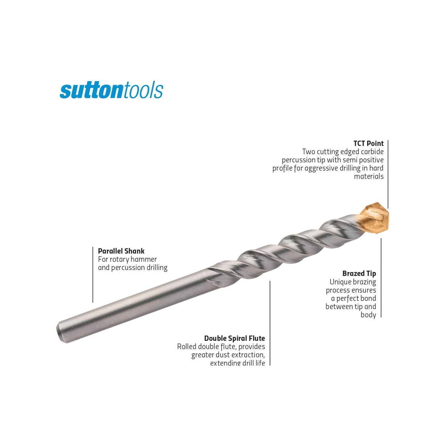 Sutton Tools TCT Masonry Drill Bit - 10 x 120mm