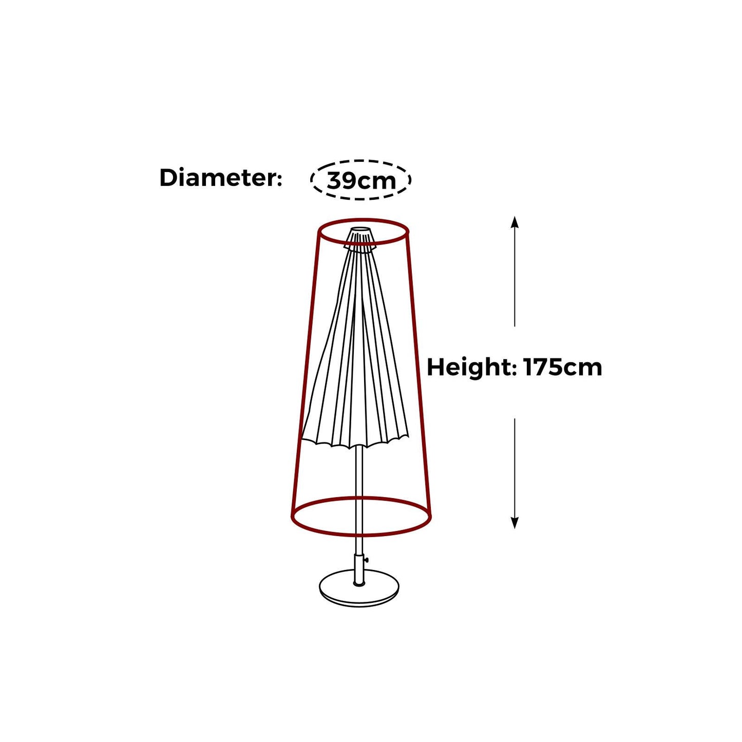 Mojo Ultimate Outdoor Furniture Cover - Market Umbrella - 390 x 1750mm