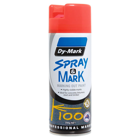 Dy-Mark Fluoro Red Spray Paint - 350g