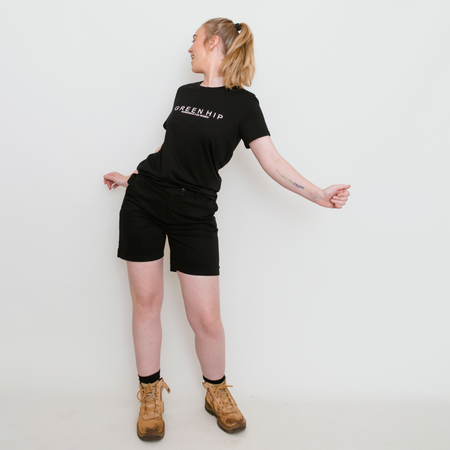Green Hip Original Shorts - Black - Size 8