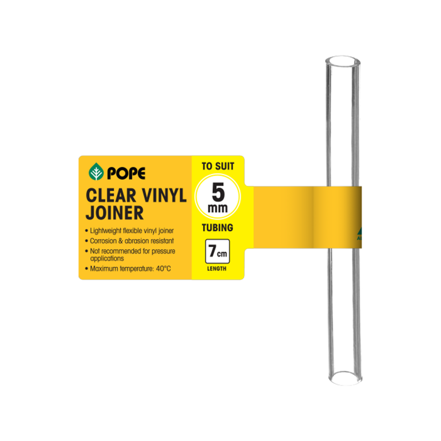 Pope Clear Vinyl Tubing Joiner - 5mm