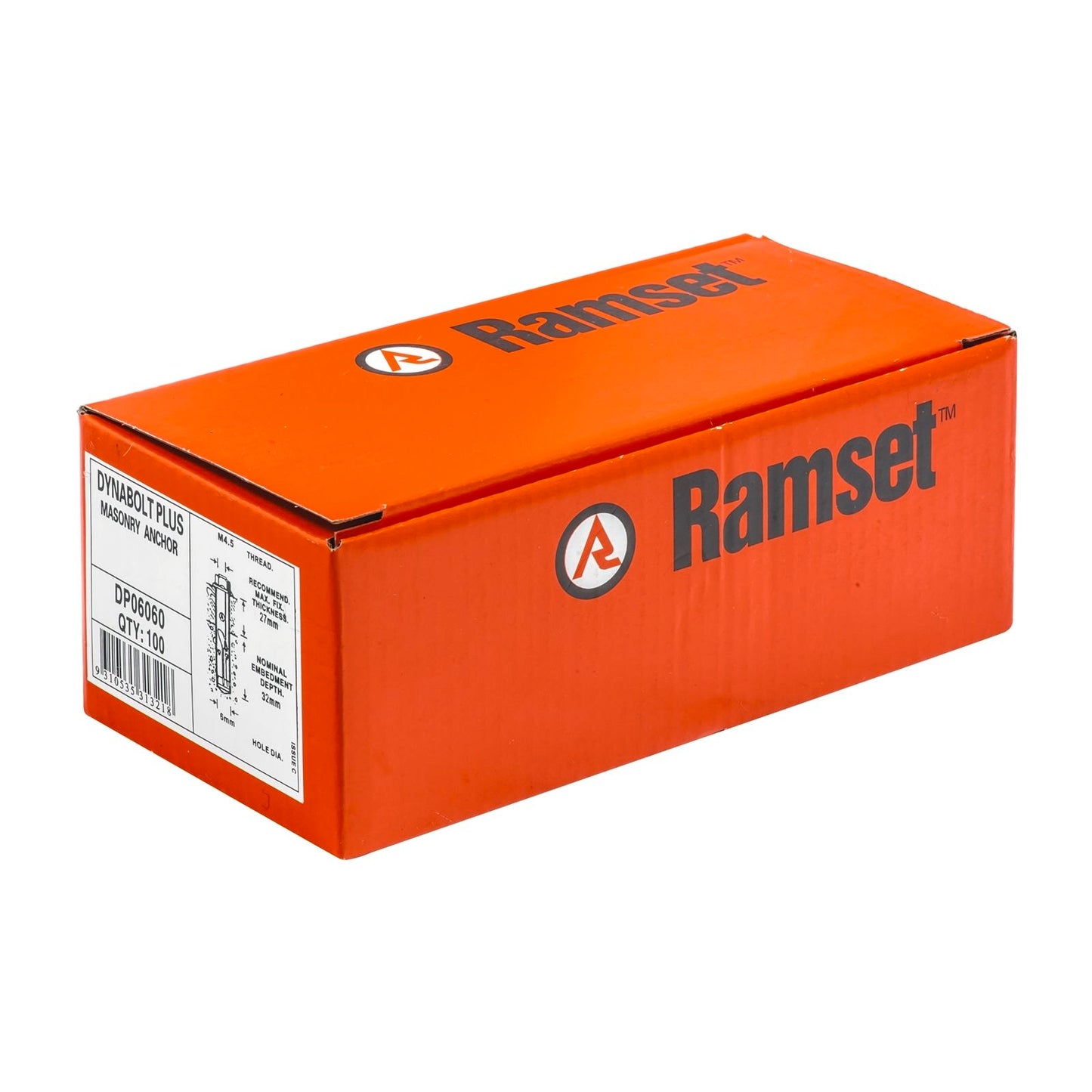 Ramset DynaBolt Plus - 6 x 60mm - 100 Pack