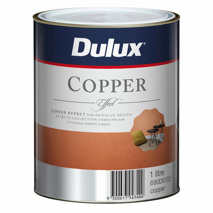 Dulux Design Copper Effect Paint 1L Water Based Metallic Finish