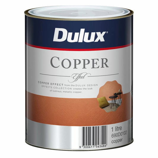 Dulux Design Copper Effect Paint 1L Water Based Metallic Finish