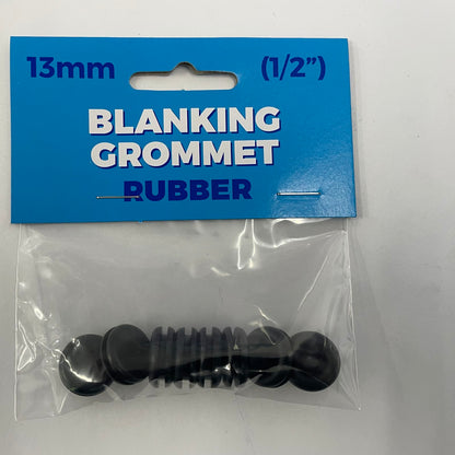 Premier Blue Blanking Grommet - 13mm - Black