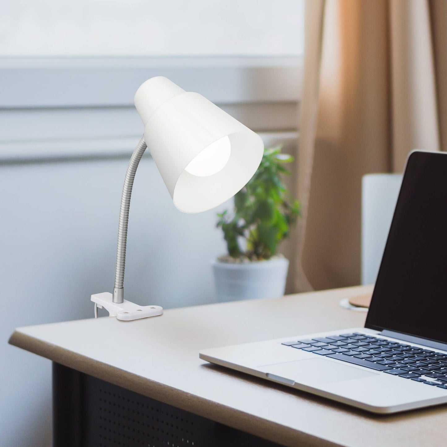 Verve Design White Brylee Clamp Lamp