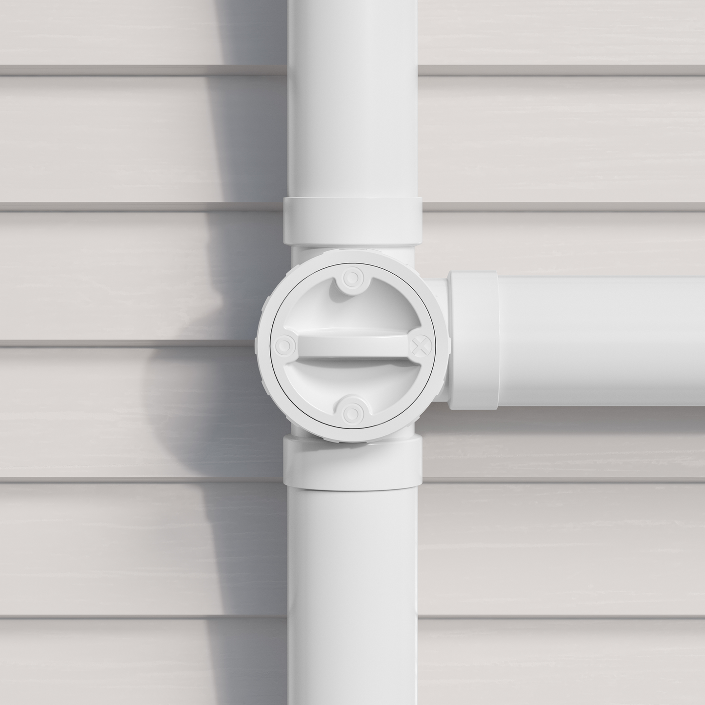 Rain Harvesting 3 Way Water Diverter - 90mm - Grey