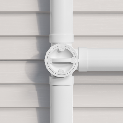Rain Harvesting 3 Way Water Diverter - 90mm - Grey