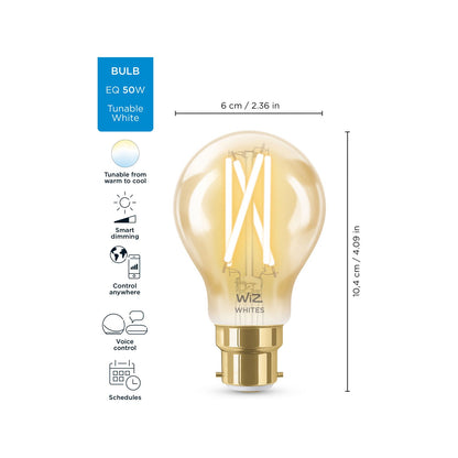 Wiz A60 B22 LED Filament Globe - 7W - 640lm