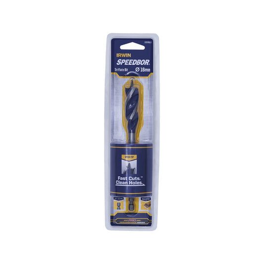 Irwin Speedbor Max Auger Bit - 16mm - Steel - Tri-Flute Design