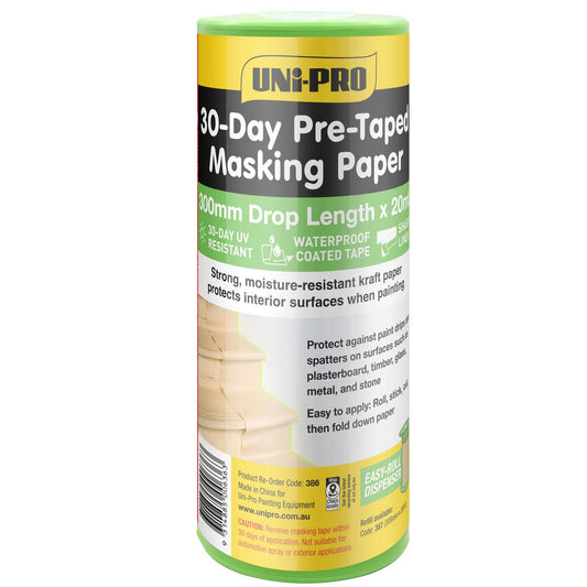 Uni Pro Pre Taped Masking Paper Dispenser - 300mm x 20m