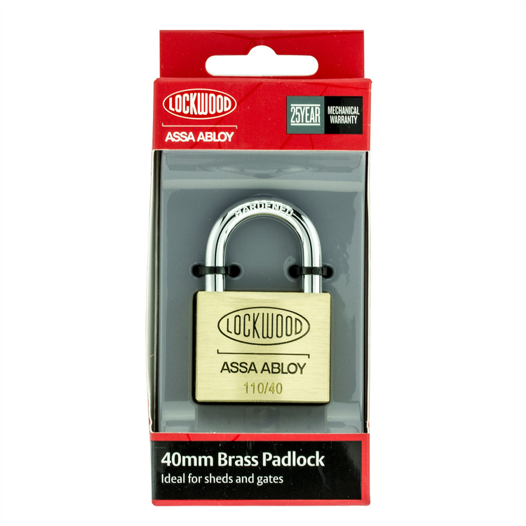 Lockwood 110 Series 40mm Solid Brass Padlock