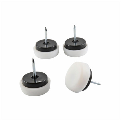 Surface Gard White Plastic Cushioned Glide - 22mm - 4 Pack