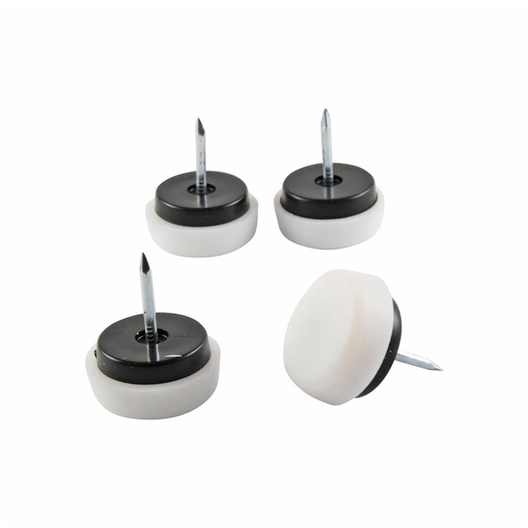 Surface Gard White Plastic Cushioned Glide 22mm 4 Pack