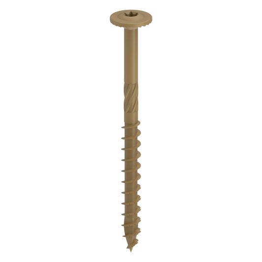 Bremick XTP Construction Screw - 18g x 100mm - Technoguard Tan - 100 Pack