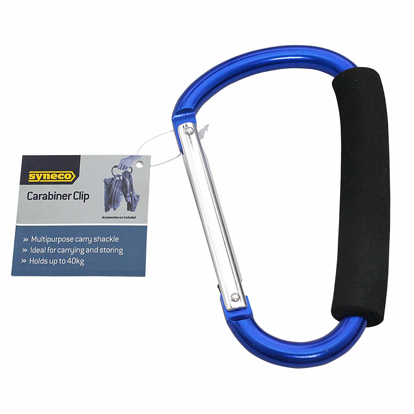 Syneco Aluminium Carabiner Clip - 10 x 16 x 1cm