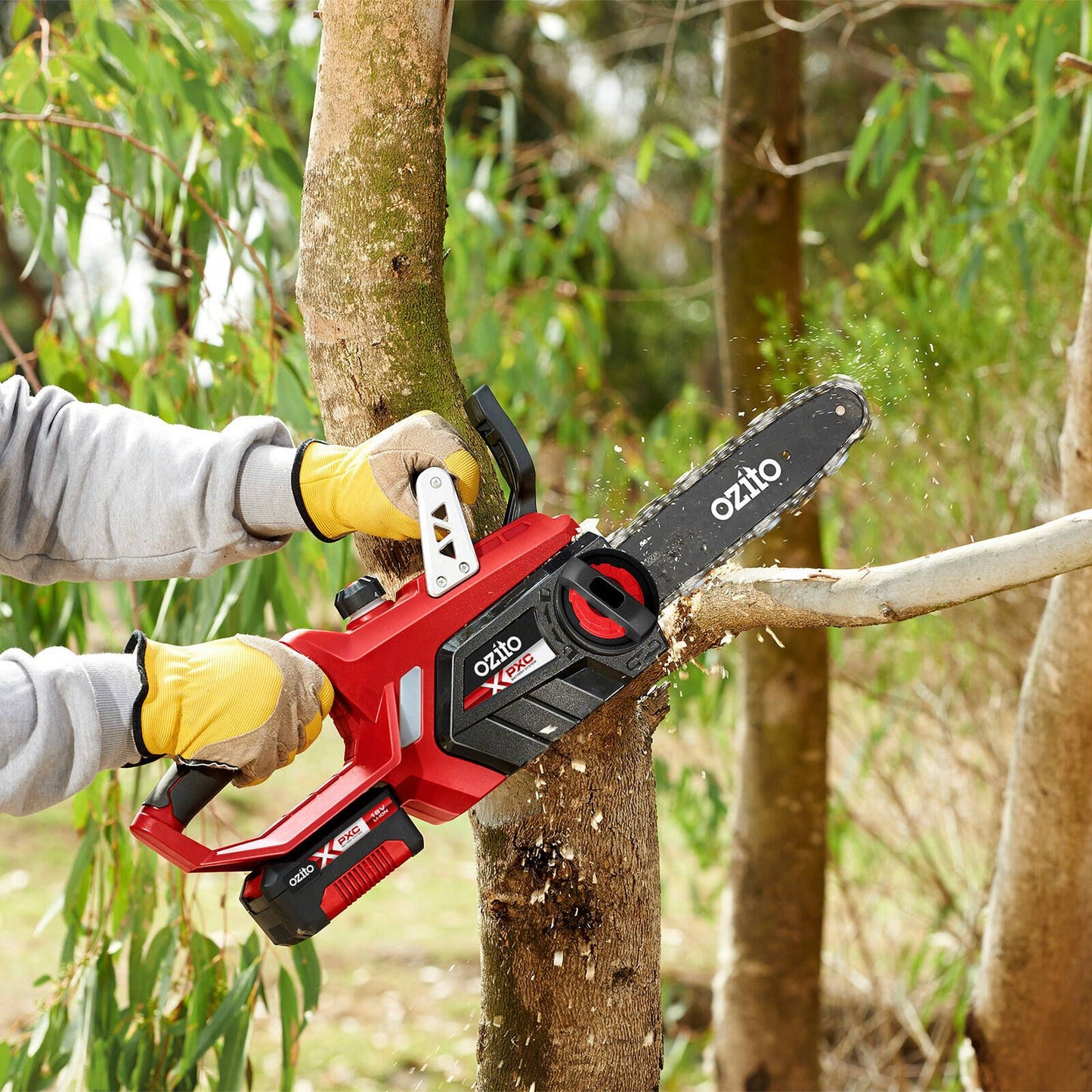 Ozito PXC 18V Cordless Chainsaw Kit - 250mm - 4.0Ah