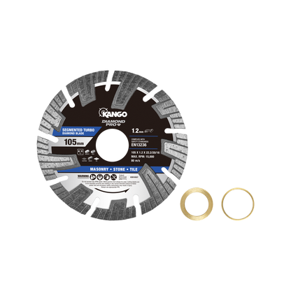 Kango Diamond Saw Blade - 105mm - Turbo Segmented - Dry Cutting