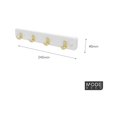 Mode Key Rack - 7 Hooks - 245 x 40 x 32mm
