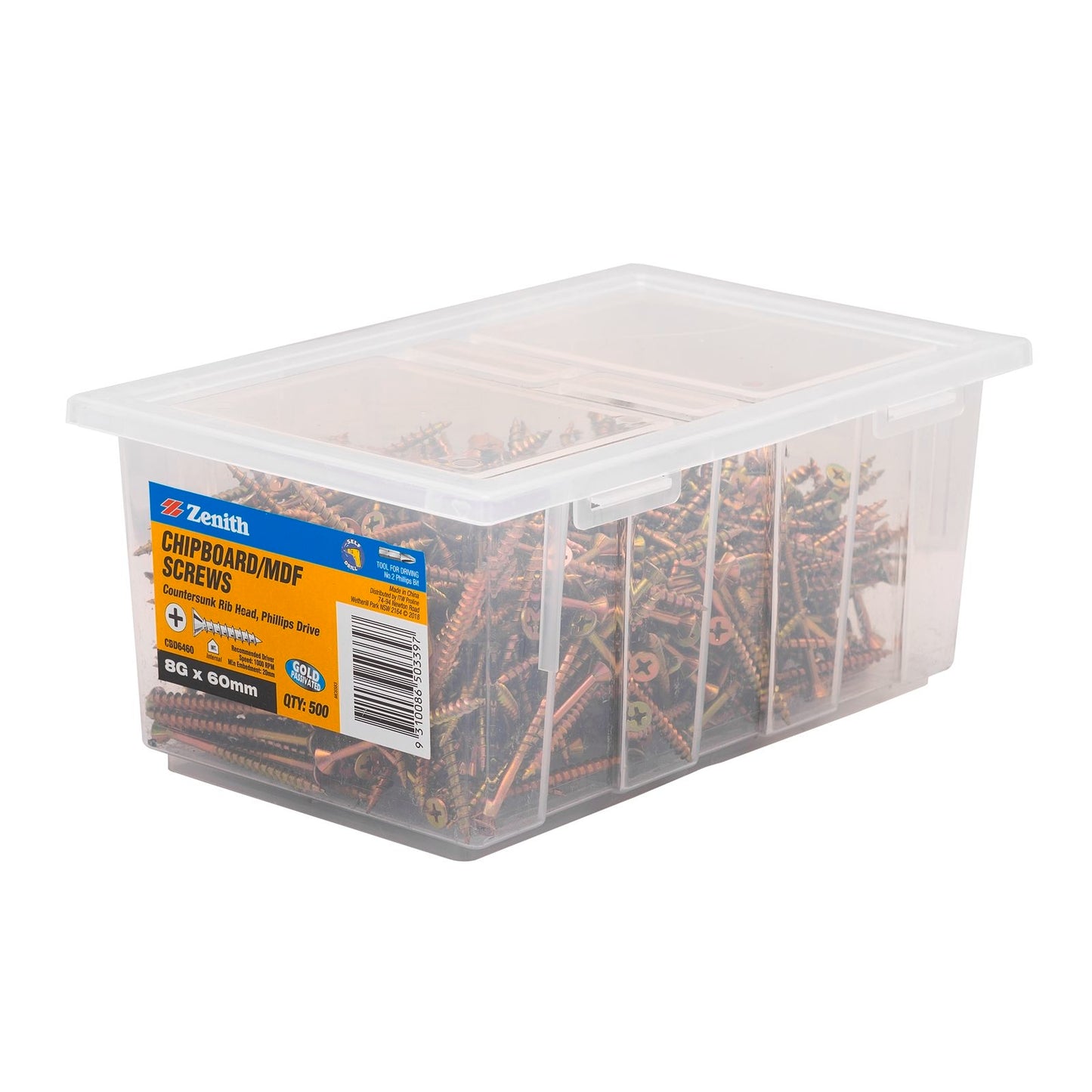 Zenith 8g x 60mm - Gold - 500 Pack
