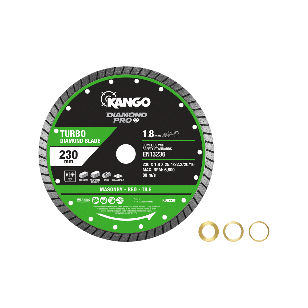 Kango Turbo Diamond Saw Blade - 230mm - Ultra Thin - Fast Cutting