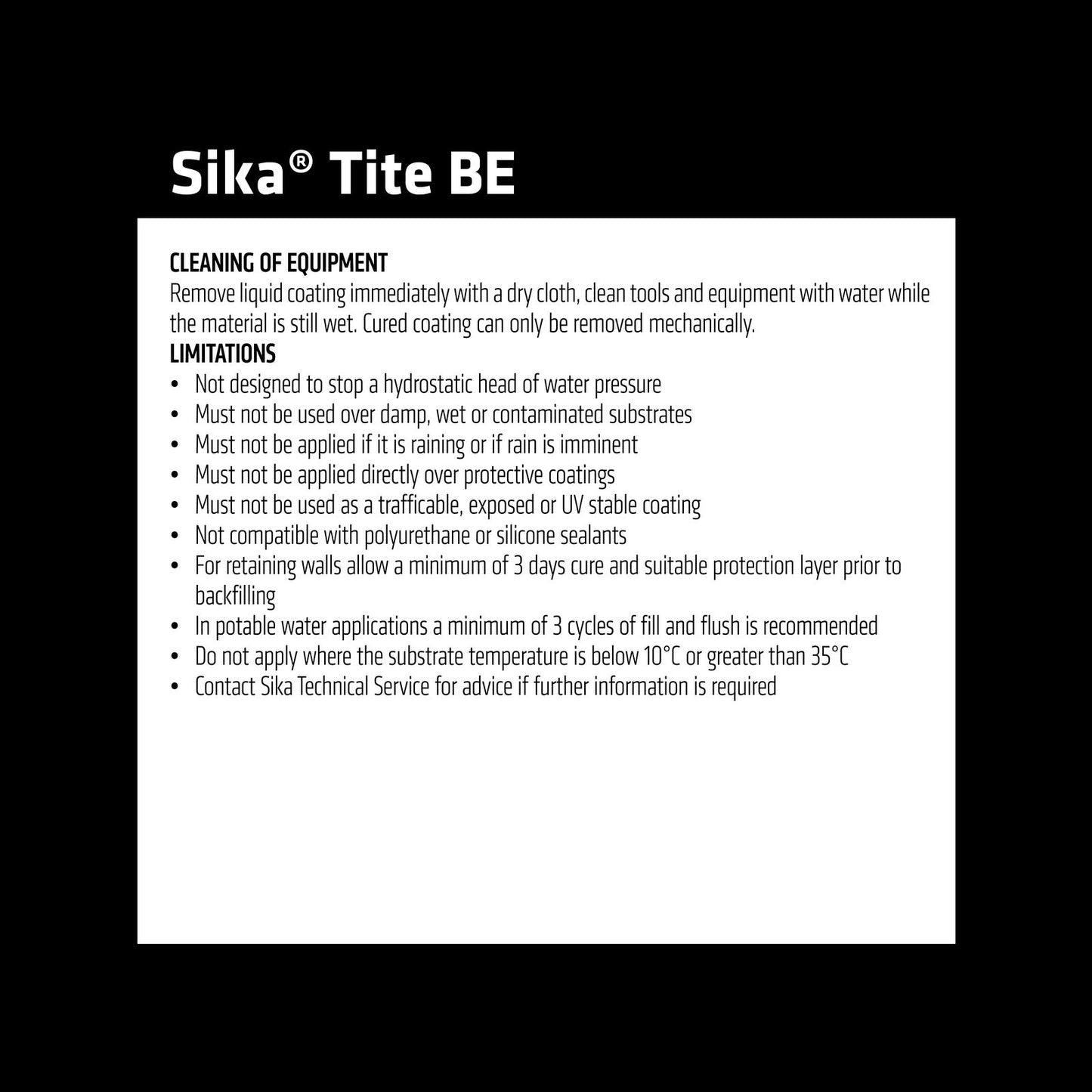 Sika Sikatite BE Bitumen Waterproofing Membrane - 4L