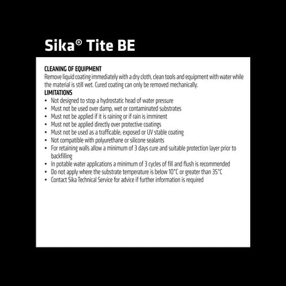 Sika Sikatite BE Bitumen Waterproofing Membrane - 4L